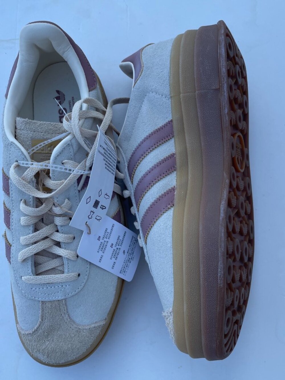 Adidas Gazelle Bold Cream White Warm Clay Sand Strata JS3893 Women’s NWT Size 9
